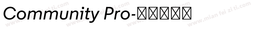 Community Pro字体转换